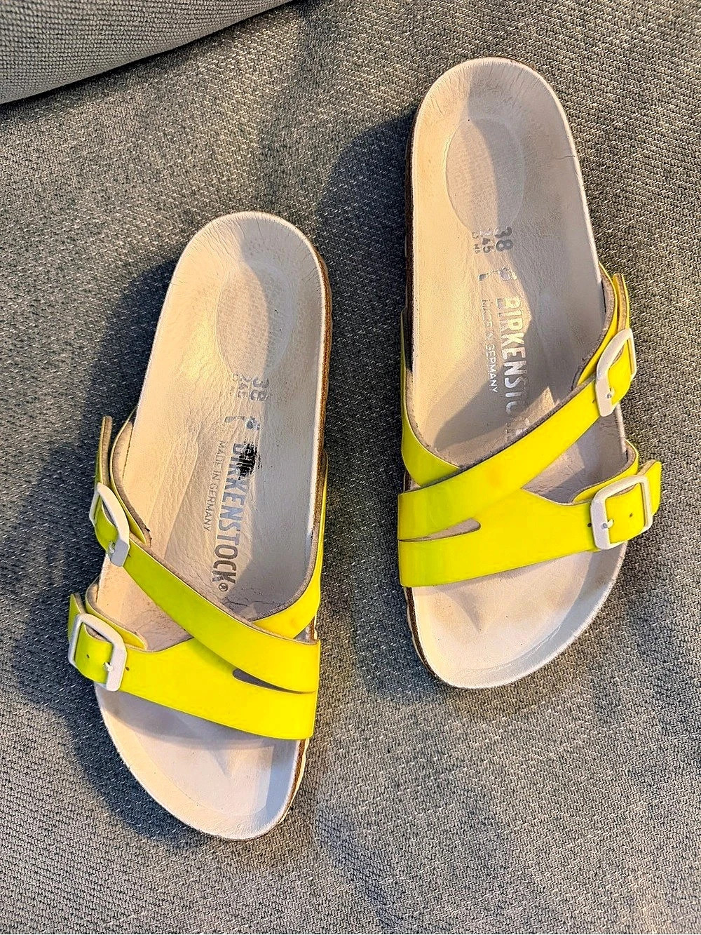 Birkenstock Yao Balance Neon Yellow Sandals Size 38 / 7-7.5